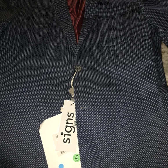 Italian Navy Patterned Men's Blazer